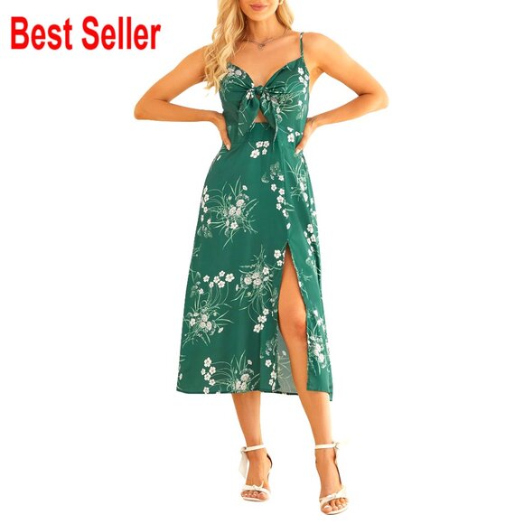 hibiscus midi dress Sleeveless Midi Margo Dress Hibiscus in Print Linen | S